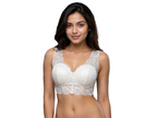 white Bralette Bra Full Coverage Lightly Padded | tashfi Mart