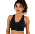 Black Bold & Beauty Women's  Sports Bra | U-Neck Gym, Yoga & Workout Bra  Activewear