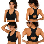 Black Bold & Beauty Women's  Sports Bra | U-Neck Gym, Yoga & Workout Bra  Activewear