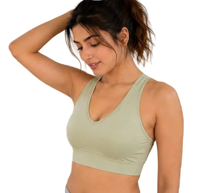Grey Bold & Beauty Women's Sports Bra for Gym & Yoga Activewear
