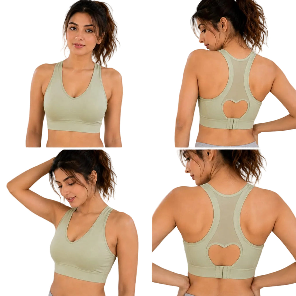 Grey Bold & Beauty Women's Sports Bra for Gym & Yoga Activewear