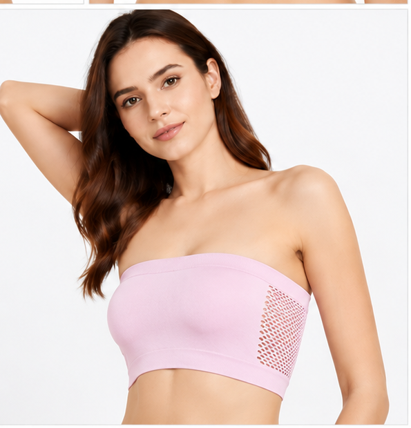Solid Tube Bra for Women | Breathable Stretchable Strapless Top