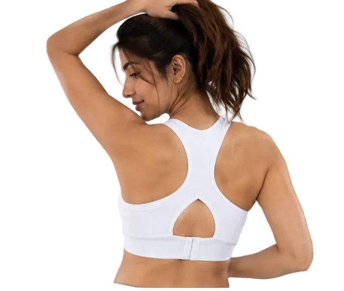 Peach Women's Sports Bra | Longline Gym & Yoga Crop Top