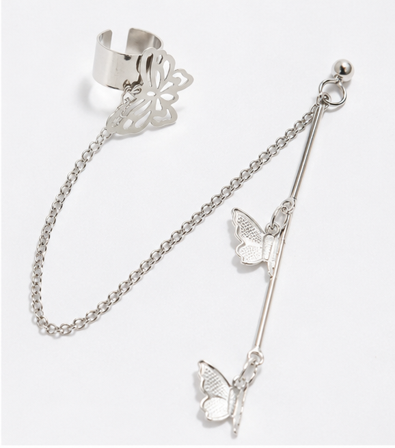 Butterfly Chain Ear Cuff Earrings for Women | TashfiMart
