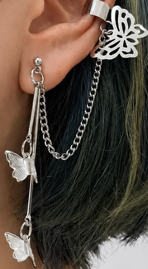 Butterfly Chain Ear Cuff Earrings for Women | TashfiMart