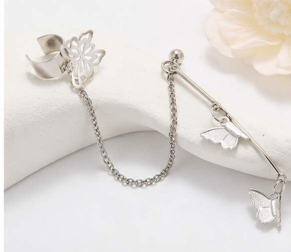Butterfly Chain Ear Cuff Earrings for Women | TashfiMart