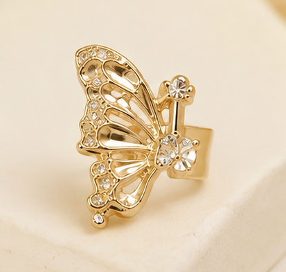 Crystal Butterfly Ear Cuff Set for Women | TashfiMart