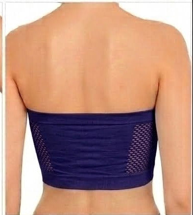 Women’s Breathable Tube Top Bra | Solid Hollow Design & Comfortable Fit