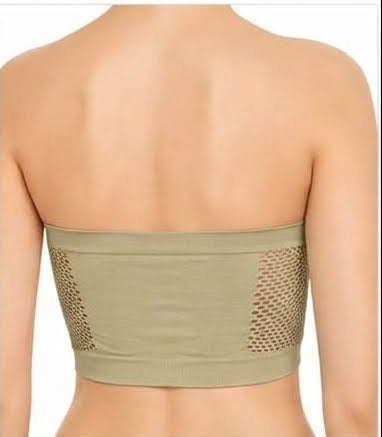 Breathable Tube Top Bra for Women | Solid Hollow Design & Stretchable Fit