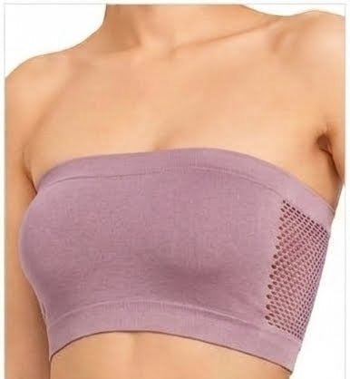 Women’s Breathable Tube Bra | Solid Hollow Pattern & Everyday Comfort