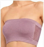 Women’s Breathable Tube Bra | Solid Hollow Pattern & Everyday Comfort