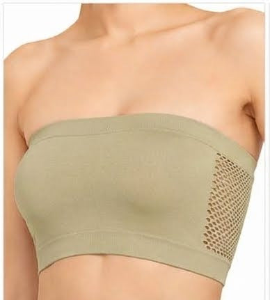 Breathable Tube Top Bra for Women | Solid Hollow Design & Stretchable Fit