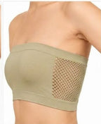 Breathable Tube Top Bra for Women | Solid Hollow Design & Stretchable Fit