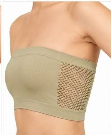 Breathable Tube Top Bra for Women | Solid Hollow Design & Stretchable Fit