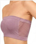 Women’s Breathable Tube Bra | Solid Hollow Pattern & Everyday Comfort