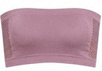 Women’s Breathable Tube Bra | Solid Hollow Pattern & Everyday Comfort
