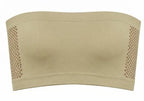 Breathable Tube Top Bra for Women | Solid Hollow Design & Stretchable Fit