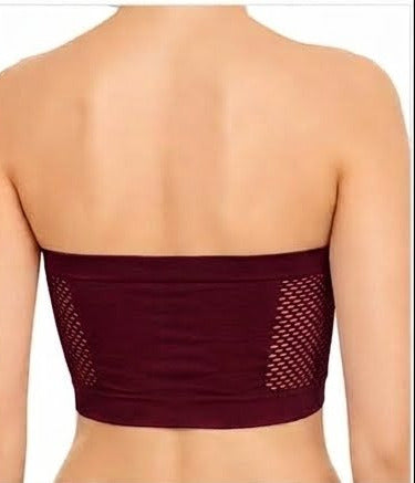 Women’s Breathable Tube Top Bra | Solid Hollow Design & Comfortable Fit