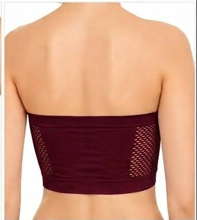 Women’s Breathable Tube Top Bra | Solid Hollow Design & Comfortable Fit