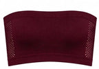 Women’s Breathable Tube Top Bra | Solid Hollow Design & Comfortable Fit
