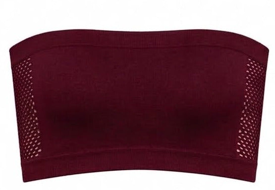 Women’s Breathable Tube Top Bra | Solid Hollow Design & Comfortable Fit