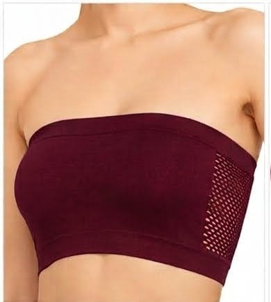 Women’s Breathable Tube Top Bra | Solid Hollow Design & Comfortable Fit