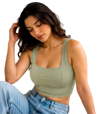 Greenish Grey High Impact Sports Bra gym  for Women