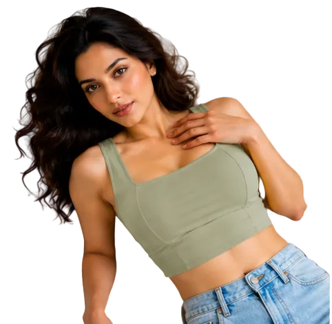 Greenish Grey High Impact Sports Bra gym  for Women