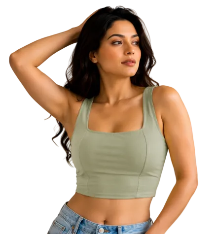 Greenish Grey High Impact Sports Bra gym  for Women