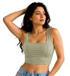 Greenish Grey High Impact Sports Bra gym  for Women
