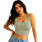 Greenish Grey High Impact Sports Bra gym  for Women