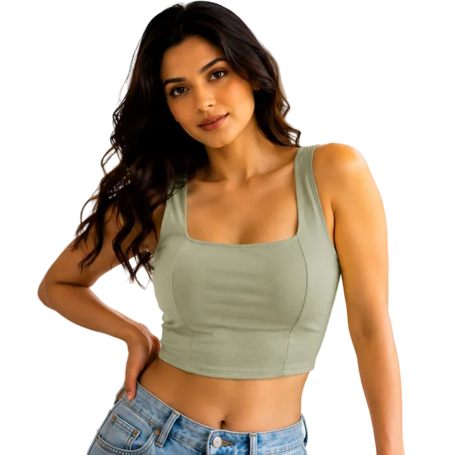 Greenish Grey High Impact Sports Bra gym  for Women