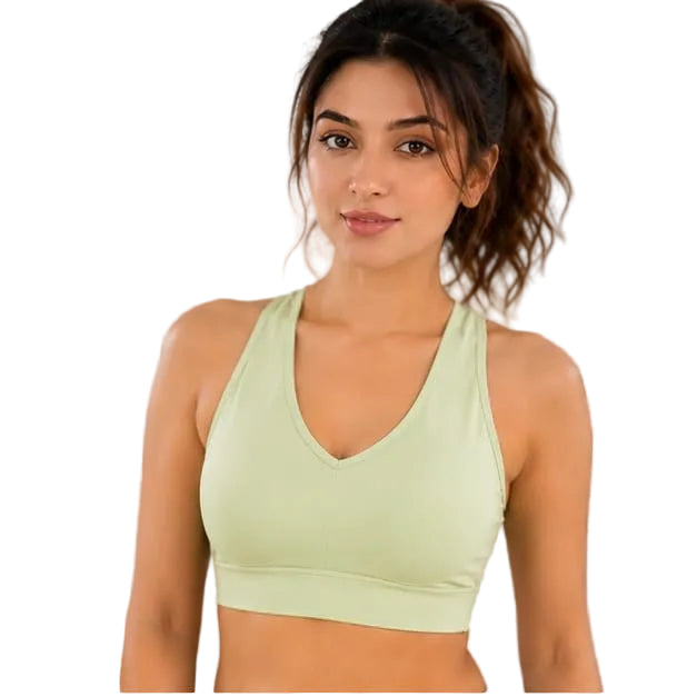 Bold & Beauty Women's Stretchable Racerback Sports Bra for Gym & Yoga