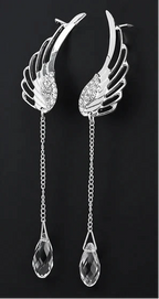 Elegant Crystal Wing Ear Cuff Earrings foe women | tashfimart