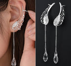 Elegant Crystal Wing Ear Cuff Earrings foe women | tashfimart