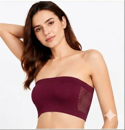 Women’s Tube Top Bra | Solid Stretchable Design for Casual Wear